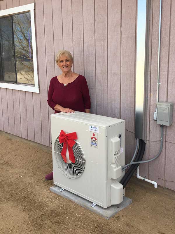 Widow Wins Free Heater from Local Businesses In Yucca Valley, Joshua Tree, Twentynine Palms, CA And Surrounding Areas